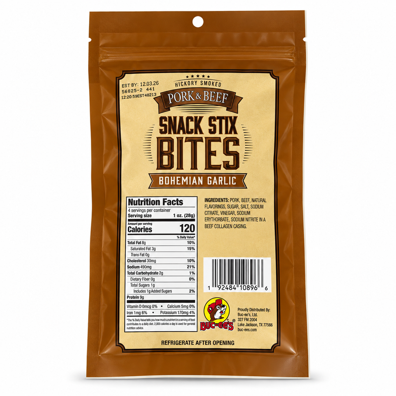 Buc-ee's Pork & Beef Snack Stix Bites