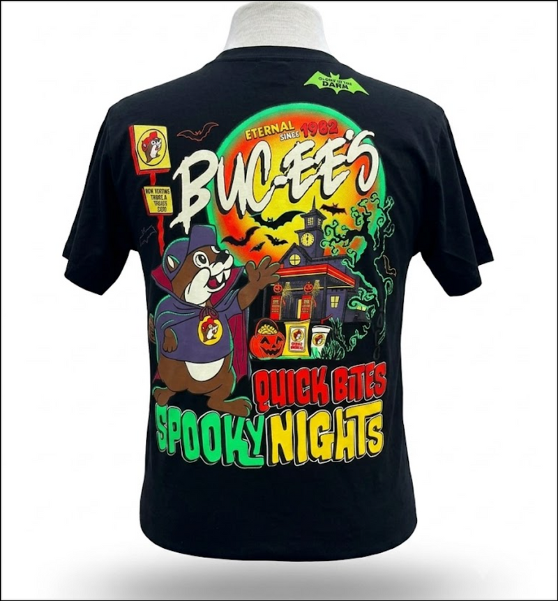 Buc-ee's Adult Halloween Shirt "Quick Bites Spooky Nights"