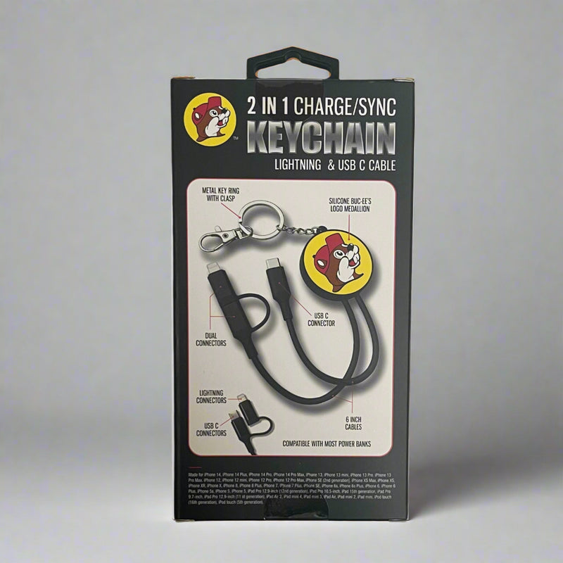 Buc-ee's 2 in 1 Keychain USB Cable