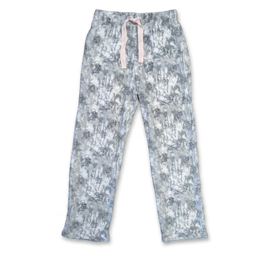 Buc-ee’s Adult Camo Plush Sherpa Pants white background.