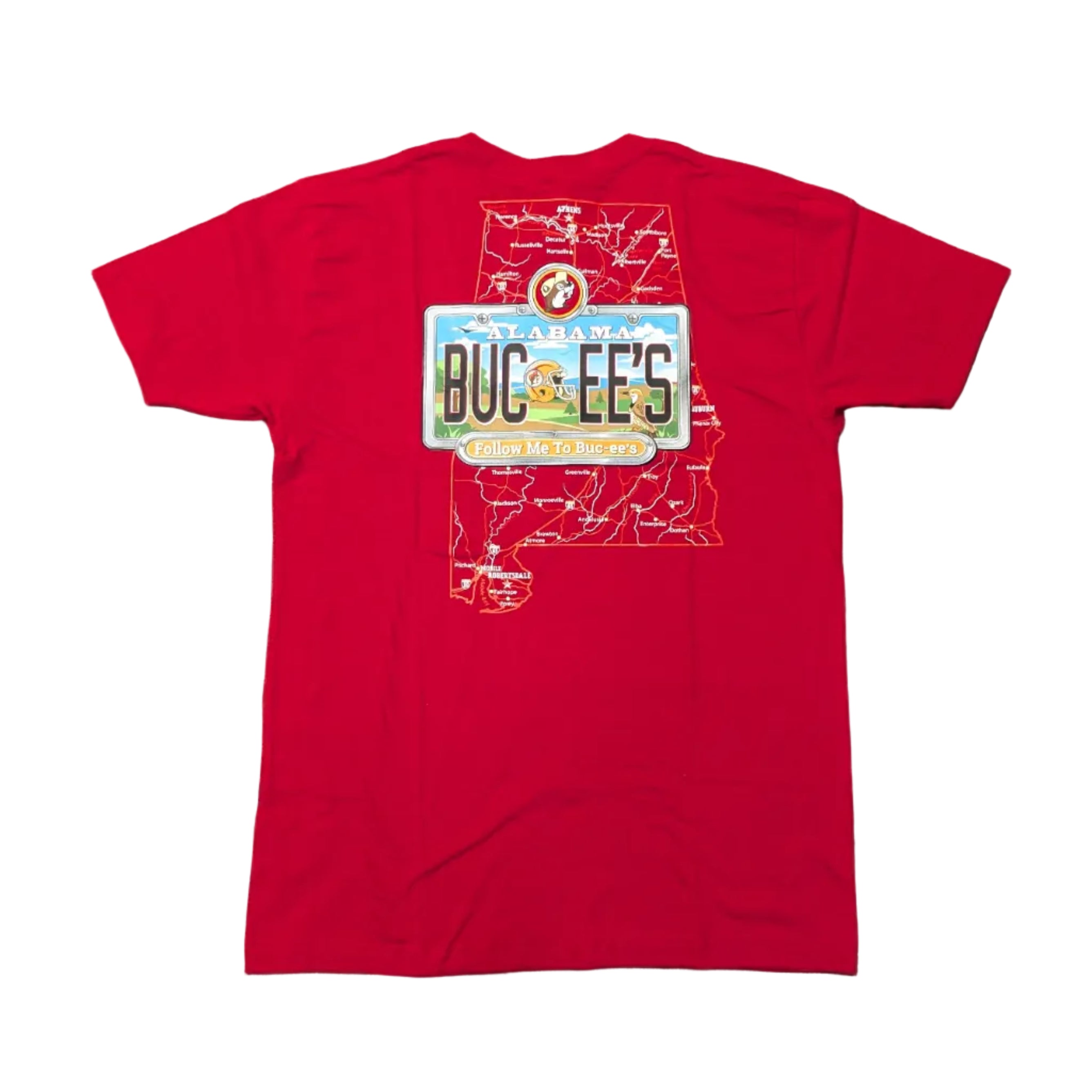Buc-ee's Alabama License Plate Red Shirt | Available Now | Order