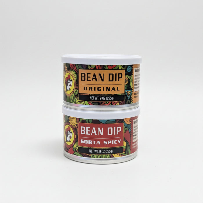 Buc-ee's Bean Dips once original flavor and one is sorta spicy flavor. 