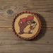Buc-ee’s Beaver Metal Bottle Cap Coaster — featuring a cork center, bold red metal edge, and the famous Buc-ee’s beaver logo. Perfect for home bars and Buc-ee’s fans!