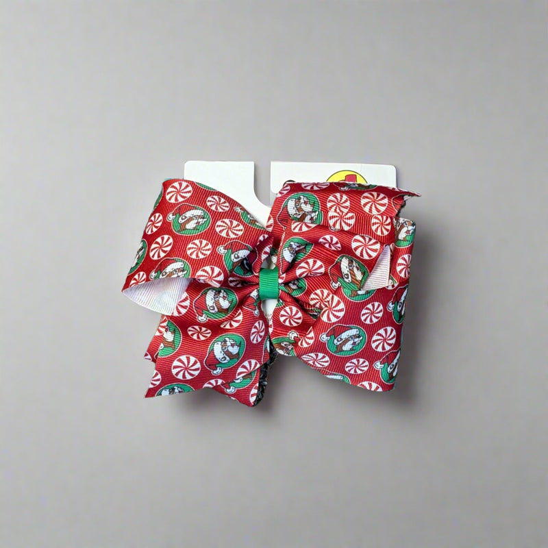 Buc-ee's Big Peppermint Christmas Bow