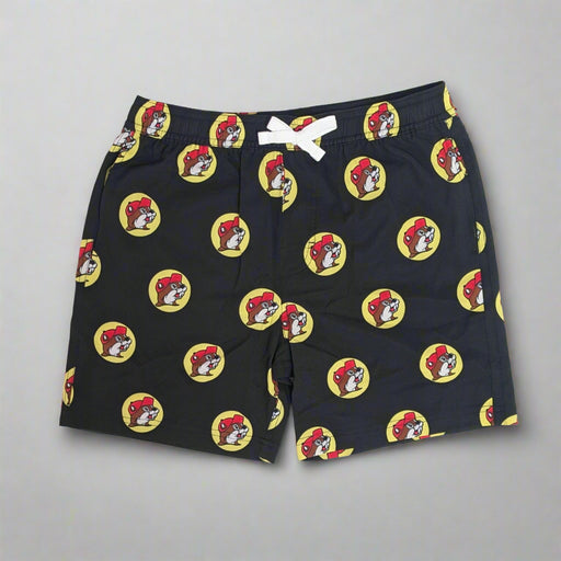 Buc-ee's Black Logo Mens/Boys Swim Suit