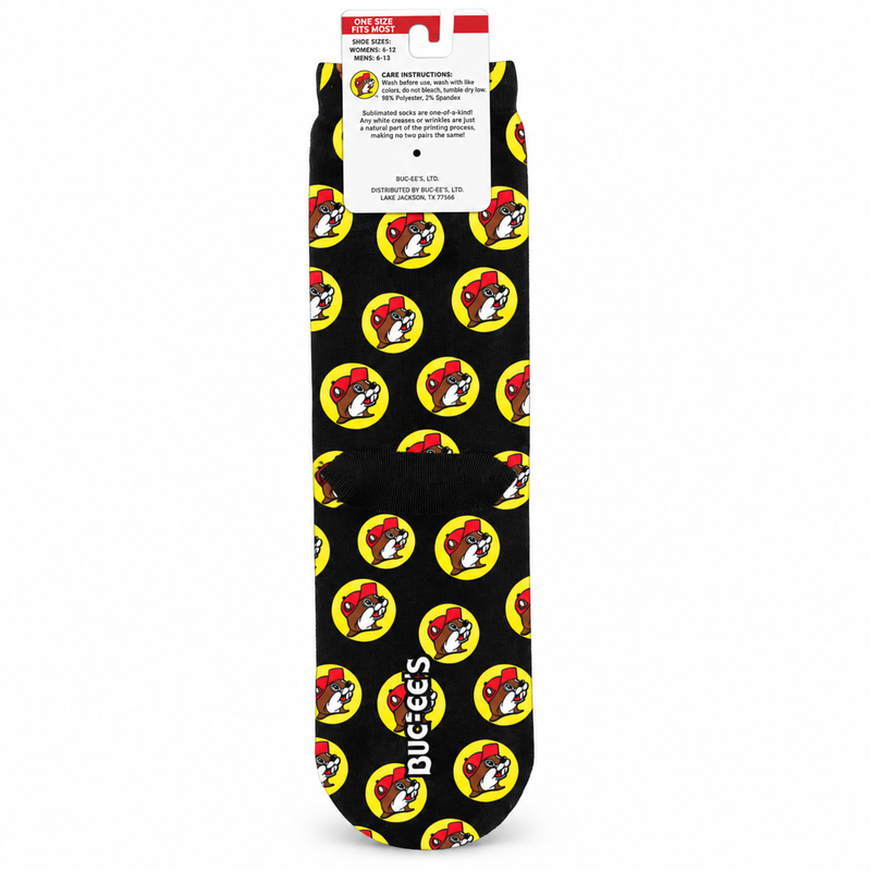 Buc-ee's Black Logo's Socks