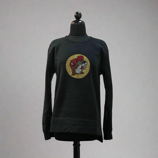Buc-ee's Bling Logo Sweatshirt. The big Buc-ee's logo on the center with bling. 