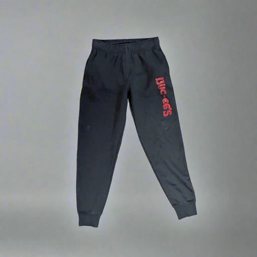 Buc-ee's Bling Sweatpants. With the word in red "Buc-ee's" in bling down the side.