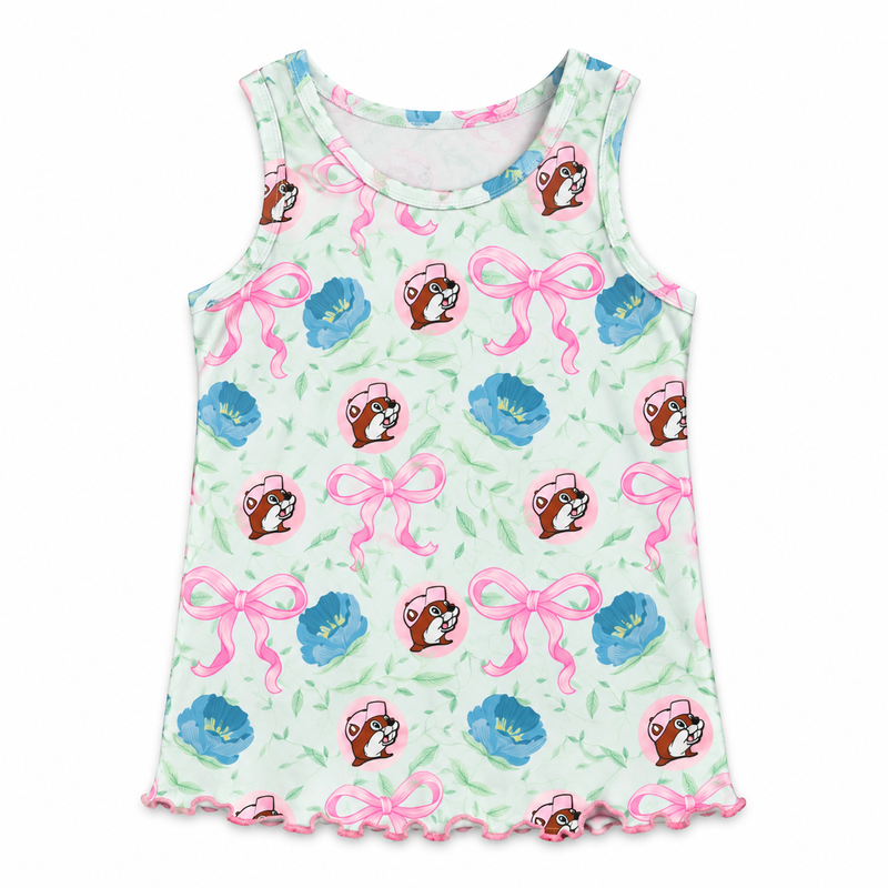 Buc-ee's Blossoms and Bows Youth Pajama Top