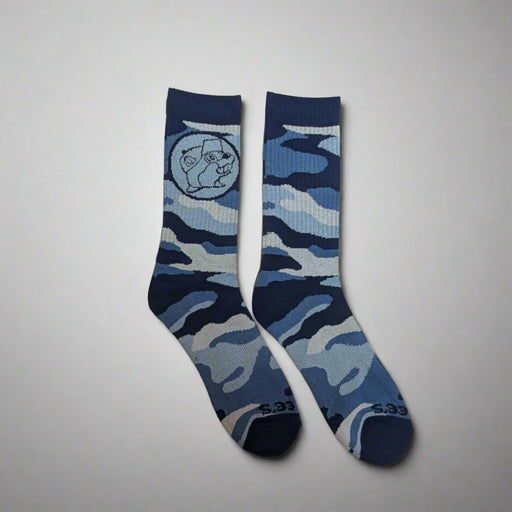 Buc-ee's Blue Camo Socks