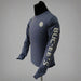 Buc-ee’s blue long sleeve shirt on mannequin with side sleeve text and chest logo.
