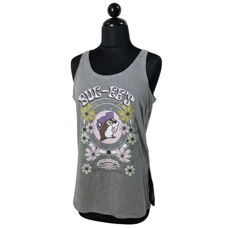 Buc-ee’s Boho “Born To Roam” tank top with relaxed fit and graphic design