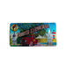 One side of a double-sided rectangular magnet displayed on a white surface. This side features a vibrant, colorful illustration of a classic red pickup truck, a historic white building, a coastal lighthouse, and the words "SOUTH CAROLINA" in large pink outlined text against a teal sky.  