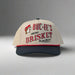 Front view of Buc-ee’s hat featuring embroidered "Fresh Brisket on the Board" text and Buc-ee the Beaver logo