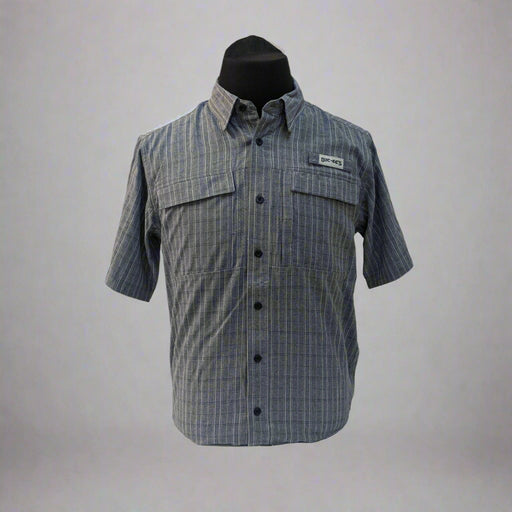 Buc-ee's Gray Plaid Fishing Performance Shirt