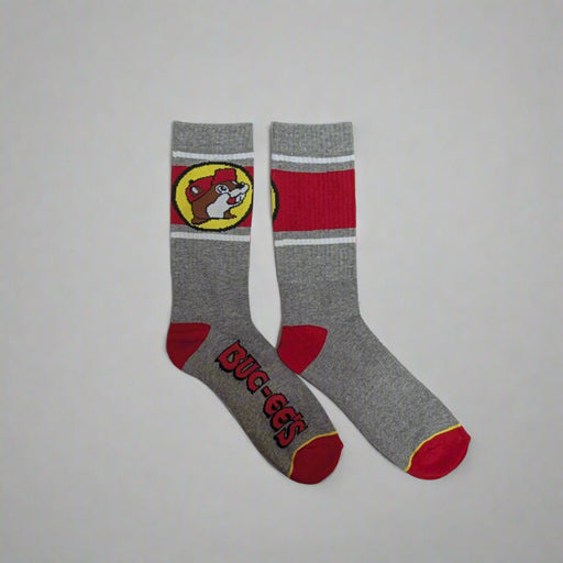 Buc-ee's Gray Crew Socks