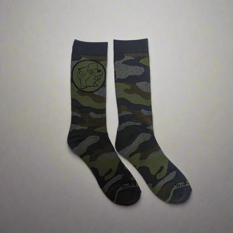 Buc-ee's Green Camo Crew Socks