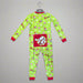 The back has a Buc-ee in a Santa Hat that is in a red square patch on the bottom area. 