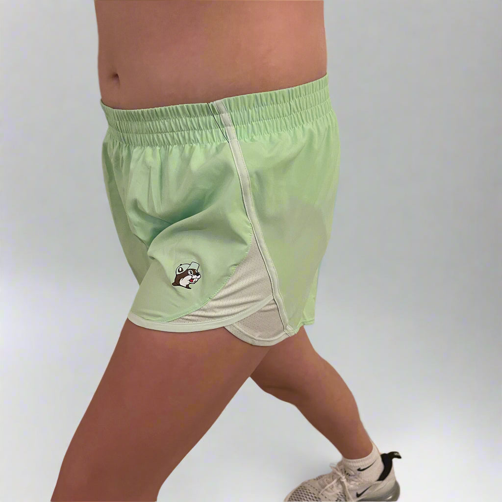 Buc-ee's Green track shorts