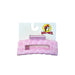 A light pink rectangular hair claw clip displayed on a white branded backing card. The clip features an all-over tonal pattern of the Buc-ee's beaver mascot's head inside circles, printed in a slightly darker pink shade. The backing card shows the official yellow and red Buc-ee's logo and brand name in the top right corner.
