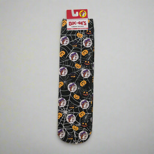 Buc-ee's Halloween Spiderweb Socks