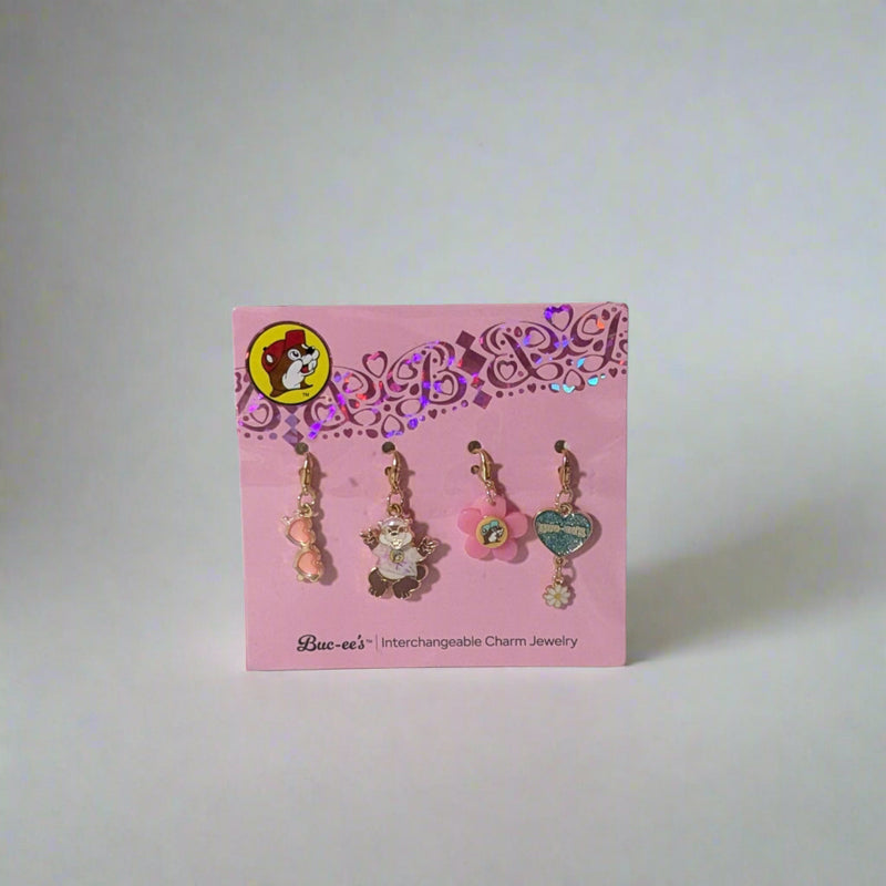 Buc-ee's Heart Glasses Charms