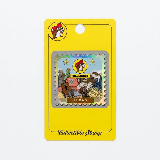 Buc-ee's Hillsboro Collectible Stamp white background.