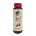 A 12 oz. plastic squeeze bottle of Buc-ee's Hot Honey standing upright against a white background. The label features the circular Buc-ee's beaver mascot logo, cursive text reading "Hot Honey", an illustration of a red chili pepper with green leaves, and the text "RAW & UNFILTERED" and "NET WT. 12 OZ. (340g)". The bottle is topped with a textured red plastic cap.