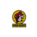 A high-gloss 2x2.5 inch souvenir magnet featuring the Buc-ee's logo—a beaver wearing a red hat inside a yellow circle with a black border. Below the circle is a yellow rectangular bar with the text "HUBER HEIGHTS" in bold black capital letters. The magnet is centered on a plain white background.