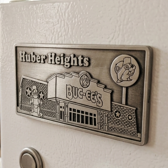 Buc-ee's Metal Huber Heights Magnet |Available Now | Order Here