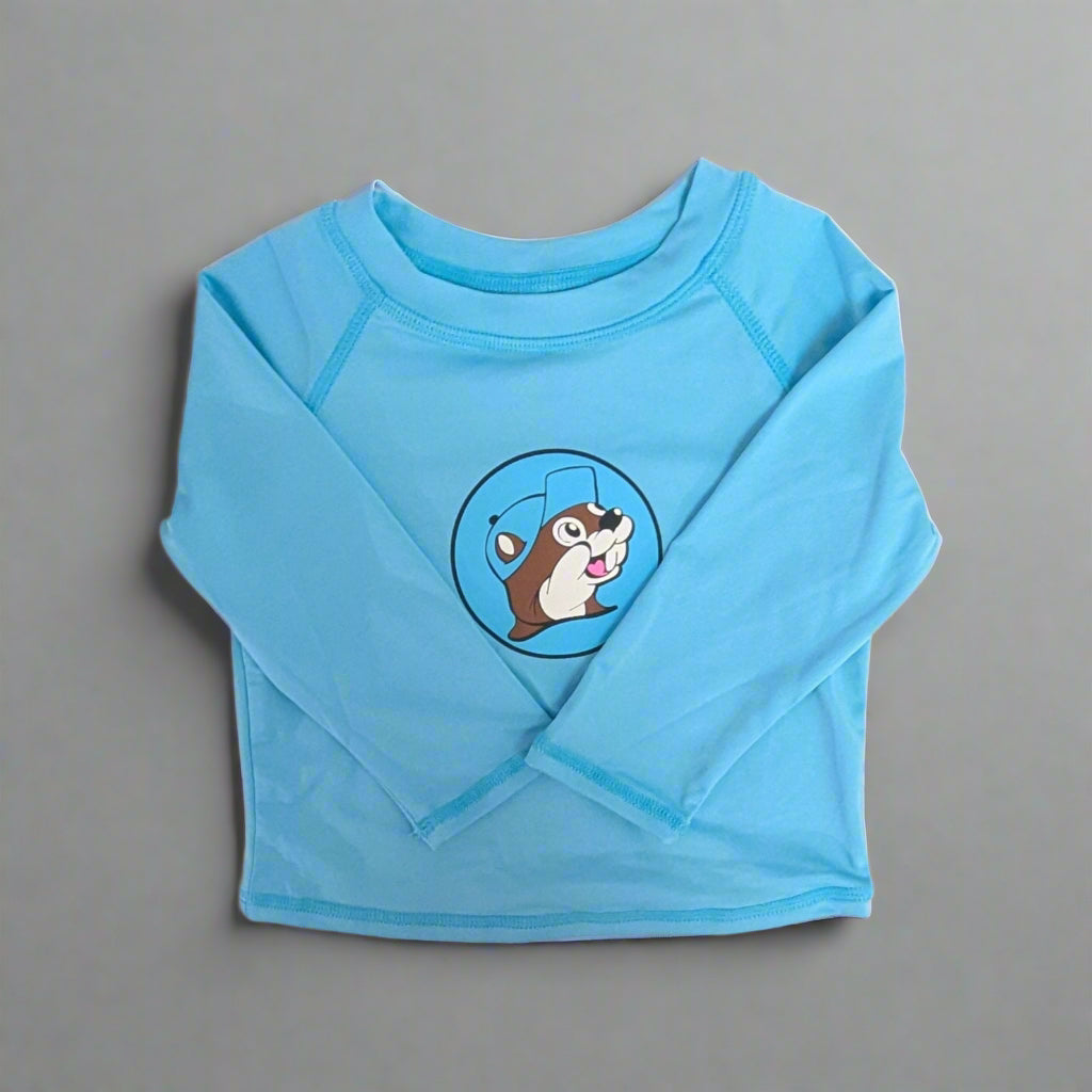 Buc-ee's Kids Blue Longsleeve Swim Shirt