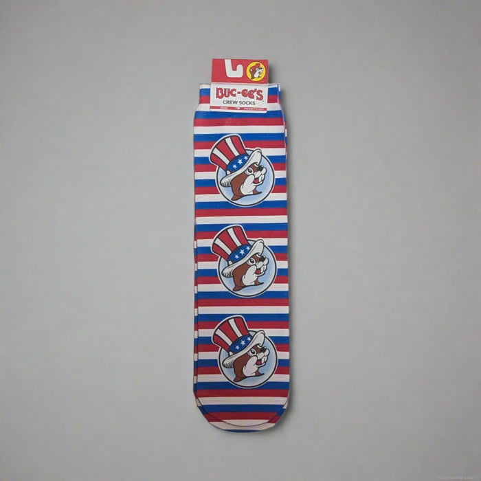 Buc-ee's Kids Crew Striped Socks