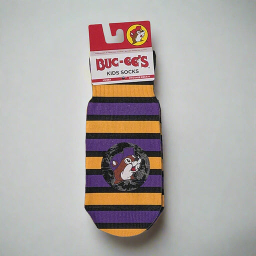 Buc-ee's Kids Striped Halloween Socks