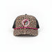 Buc-ee's Leopard Trucker Hat classic white background.