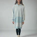 Light blue  hoodie that goes past the knees. Meant for a comfy sweatshirt. Has a front hoodie pocket and its light blue with the Buc-ee' s logo all over it. 