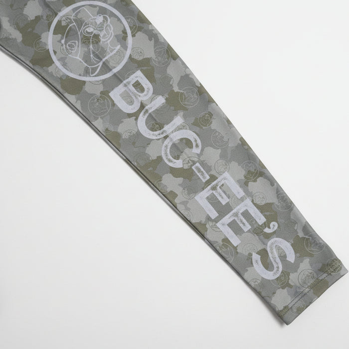 Buc-ee's Long Sleeve Perfomance AOP Camo Sleeve.