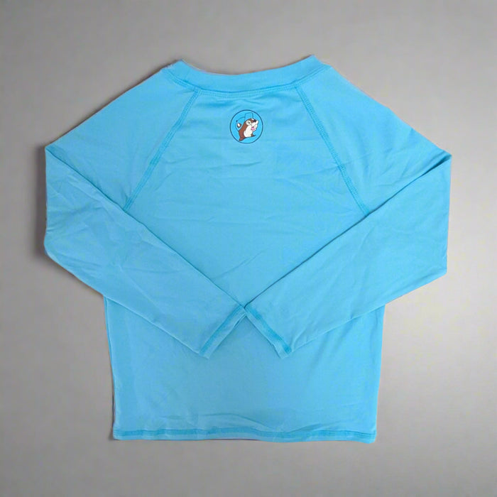 Buc-ee's Long Sleeve Swim Shirt Blue