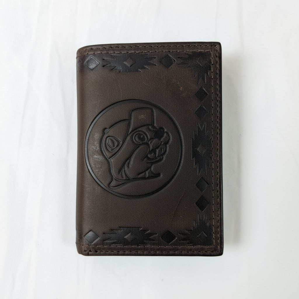 Buc-ee's Men's Genuine Leather Aztec Wallet | Order Here | Fast