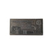 A front-facing photo of a rectangular, embossed metal Buc-ee's magnet for the Huber Heights, Ohio location. The magnet has an antique silver finish and features a 3D relief of the Buc-ee's store building, a beaver mascot statue, and the words "Huber Heights" at the top. It is displayed against a plain white background.