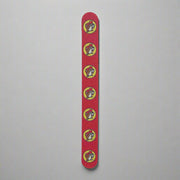 Buc-ee's Nail File. Red side with logo all down it.