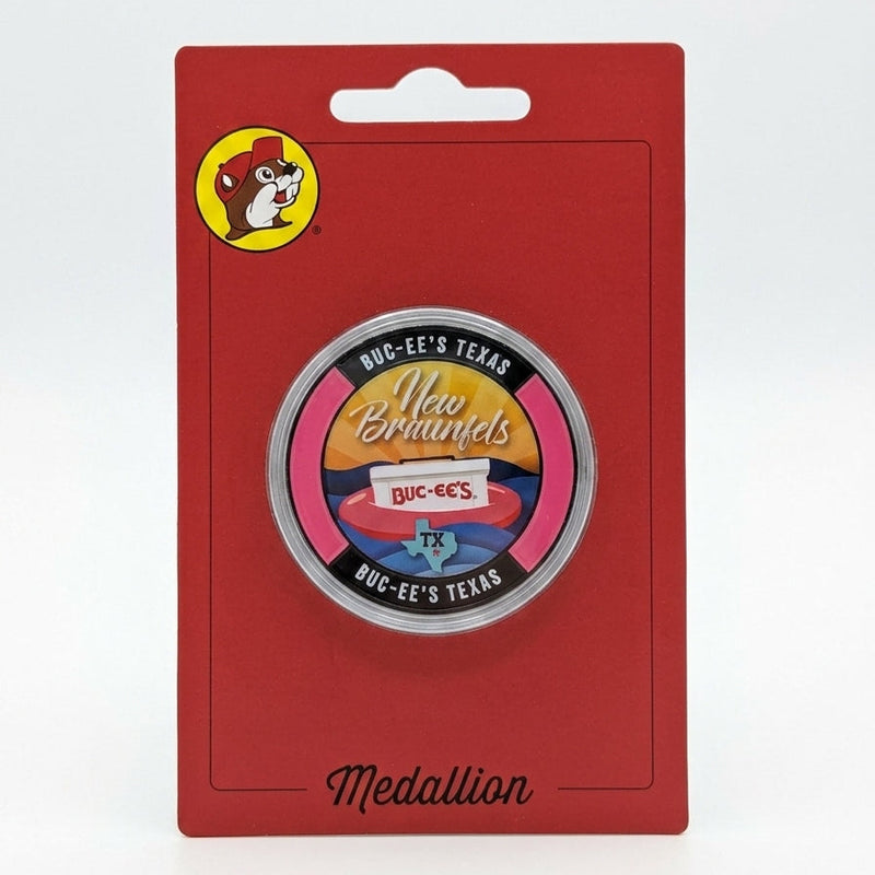 Buc-ee's New Braunfels Collectible Medallion white background.