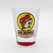 Buc-ee's New Braunfels Shot Glass white background.