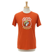 Orange t-shirt with 'Buc-ee's Arizona' logo on a mannequin against a white background