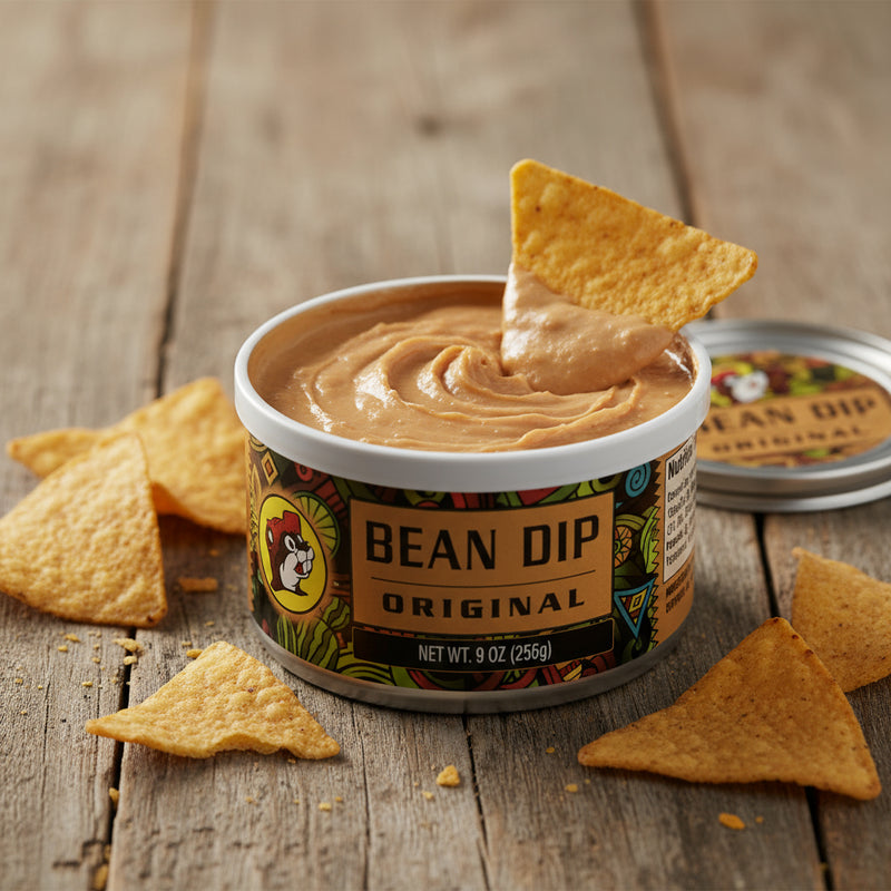 Buc-ee's Original Bean Dip in 9oz. container. 