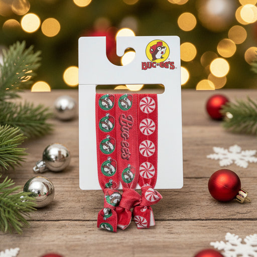 Buc-ee's Peppermint Christmas Hair Ties