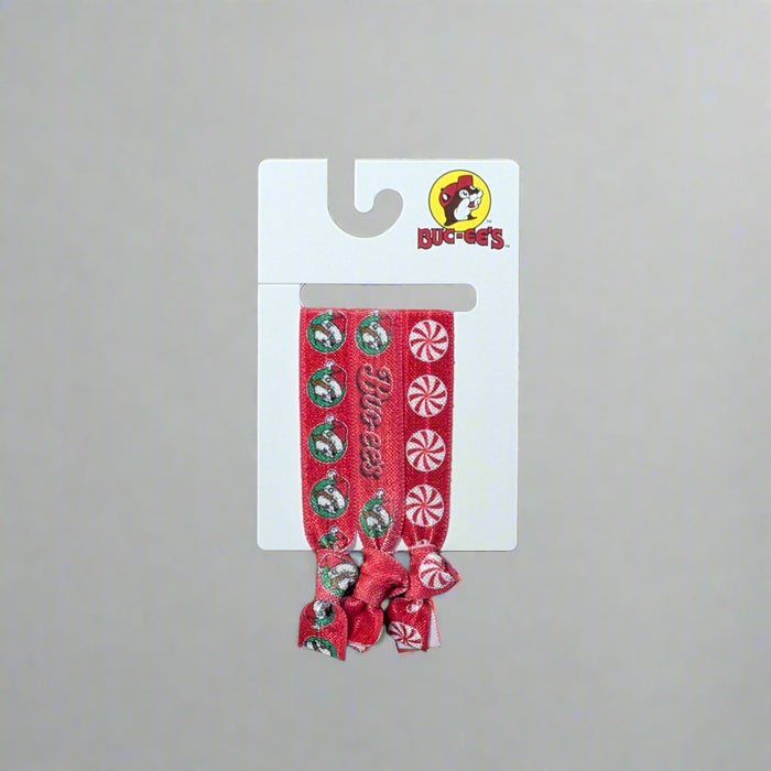 Buc-ee's Peppermint Christmas Hair Ties