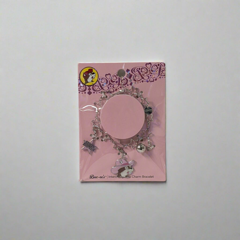 Buc-ee's Pink Cowboy Charm Bracelet