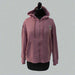 Buc-ee’s Pink Full Zip Fleece Hoodie on a mannequin, featuring full zipper, kangaroo pockets, and Buc-ee’s logo patch on the chest.