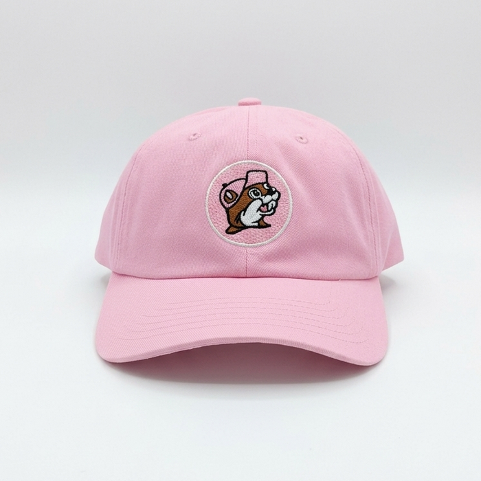 Buc-ee's Pink Hat white background.