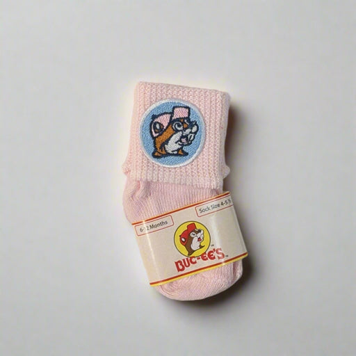 Buc-ee's Pink Infant Socks